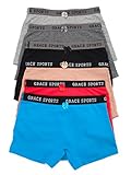 Barbra Women's 6 Pack Cotton Sports Boy Shorts Panties (4XL)