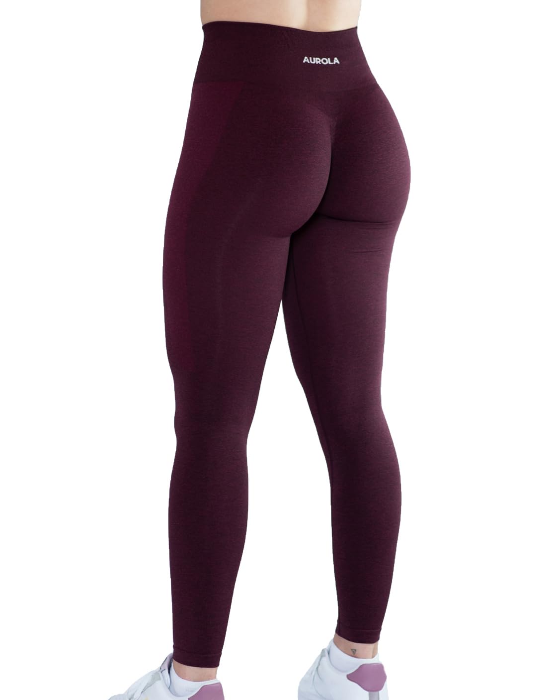 Photo 1 of Seamless Scrunch Legging Women Yoga Pants 7/8 Tummy Control Workout Running for Workout Fitness Sport Active Legging-25'' (M, Black Cherry)