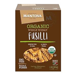 Amazon.com : Mantova Italian Organic Whole Wheat Spirali Pasta - 100% Durum Semolina Organic ...