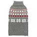 SCENEREAL Dog Sweater Christmas Winter Knitwear Xmas Clothes Classic Warm Coats for Cold Days, Grey M