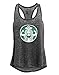 Tough Cookie's Women's Mineral Washed Starbucks Parody Muscle Girl Tank Top (Small, Charcoal)