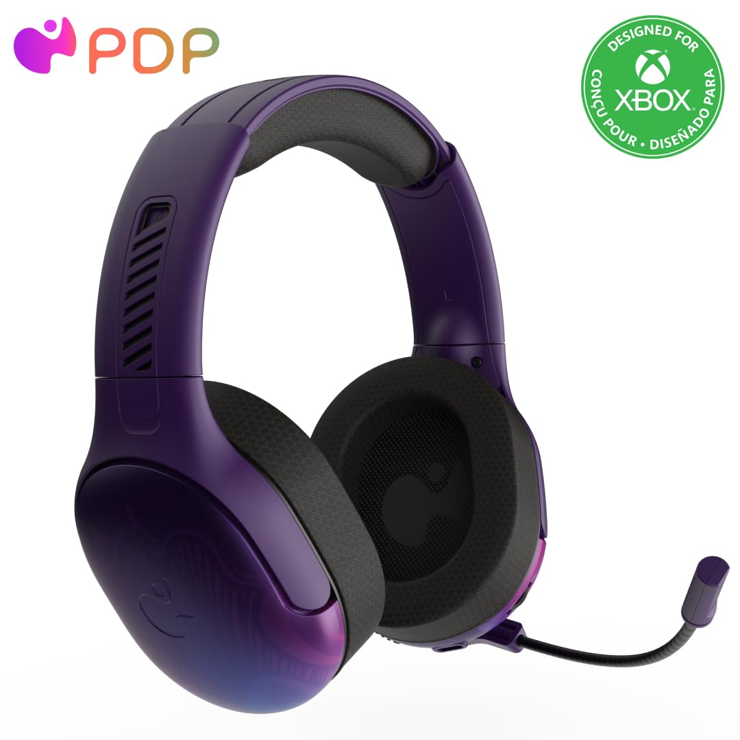 Photo 1 of PDP AIRLITE Pro Wireless Headset with Mic for Xbox Series X|S, Xbox One, Windows 10/11 - Purple Fade (Only at Amazon)