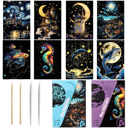 A5 glow-in-the-dark sea creatures + lock