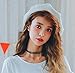 UdobuyPunk Gothic Double Layer Black Velvet PU Leather Chain Necklace Stretch Tattoo Choker Elastic Tassel Necklaces