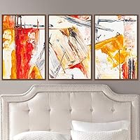 3 Piece Framed Canvas Wall Art Abstract Colorful Canvas Prints Home Artwork Decoration for Living Room,Bedroom - 16