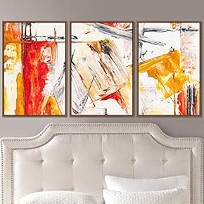 signwin 3 Piece Framed Canvas Wall Art Abstract...