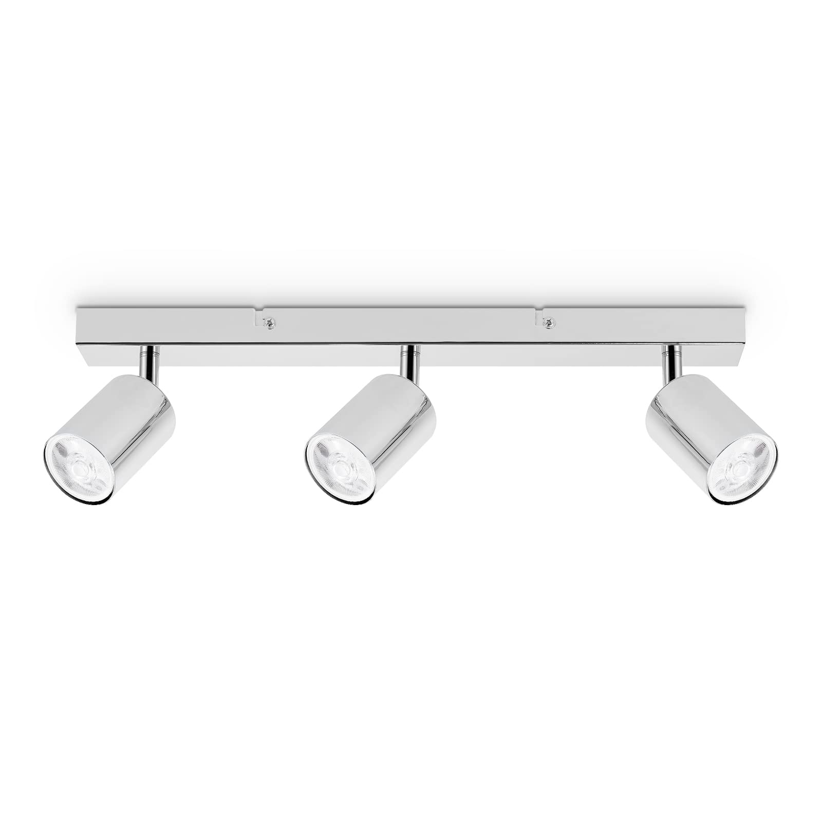 Dehobo Ceiling Spotlight Polished Chrome - Spotlights Ceiling Lights Bar Adjustable with GU10 Socket - Modern 3 Way Ceiling Spot Lights for Kitchen Lounge Bedroom Dining Room — image 1