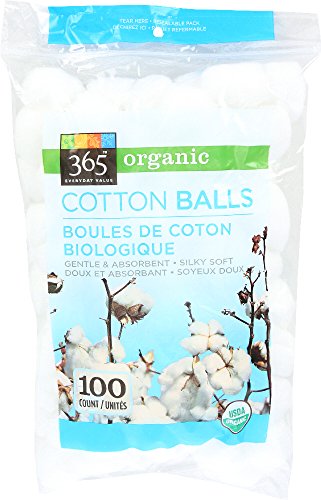 365 everyday value, organic cotton balls, 100 count