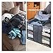 Lifewit Clothes Storage Bag 2 Divided Sections Sturdy Handle Upgrade Fabric for Clothes, Blankets, Comforters, Foldable Closet Organizer Grey, 3 Pack