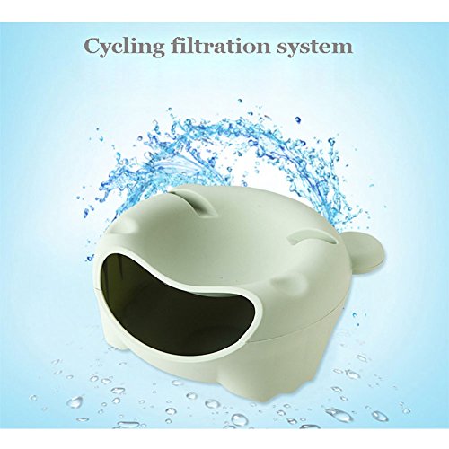 Accreate Practical Automatic Pet Luminous USB Water Fountain Cat Dog Water Dispenser Pet Fountain (Green)