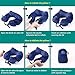 Jerrybox Travel Neck Pillow Fastest Inflatable Pillow with 2 Airbags, Soft Neck Support Pillow for Airplanes with Packsack (U-shaped, Blue)