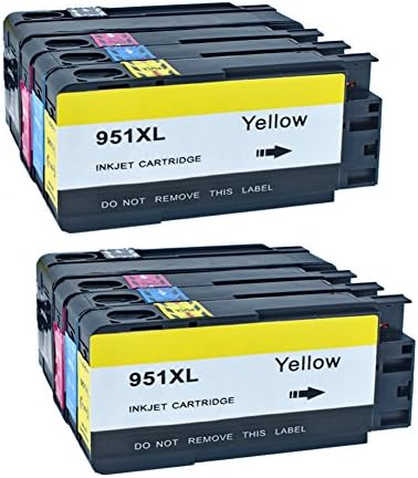 JUSTCOLOR Replacement for HP 950XL 951XL Ink Cartridges High Yield Compatible with HP Officejet Pro 8100 8600 8610 8620 8630 8640 8660 8615 8625 251dw 276dw (2 Cyan,2 Magenta,2 Yellow ,2 Black)