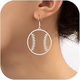 Baseball Earrings for Women Sports Ball Shape Earrings Baseball Drop Dangle Earring Fashion Sports Jewelry Game Day Outfit Accessories Party Favors Gifts