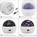 MOKOQI Star Light Rotating Projector, Night Lighting Star Moon Projection Lamp 4 LED Bulbs 4 Modes with Timer Auto Shut-Off & Hanging Strap for Kids Baby Bedroom (White)