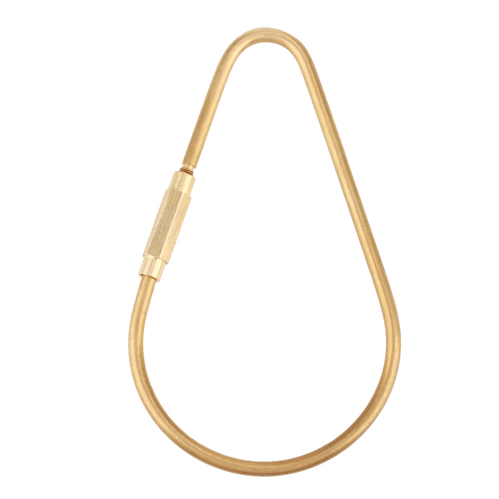 Brass Screw Lock Carabiner Clip Hook Keychain Key Ring DIY Gift Good for Hanging Keys Bottle Connecting Tent(10 * 5 * 2cm-Drop 90mm)