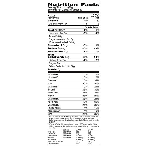 Rice Chex Cereal, Gluten-Free Cereal, 12 oz
