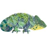 Fantasy Amphibians Animals Hair Clips,Acetate Hair Clips,Big Claw Clips for Women,Novelty Hair Clip (Green Chameleon)