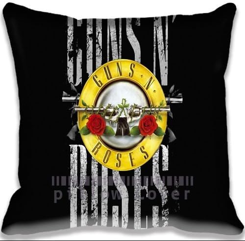 Hign End Cotton and Polyester Pillow Case Cover music Guns N Roses Picture Throw Pillow Case Vintage Cushion Cover (Two Side )