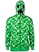 JINX Minecraft Big Boys' Creeper Zip-Up Costume Hoodie, with Mask, Green, Small