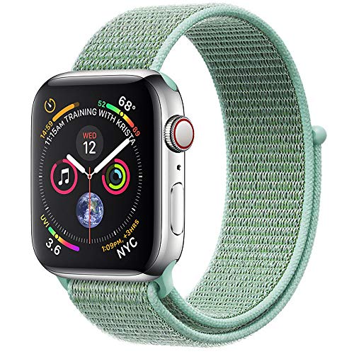 RUOQINI Compatible with Apple Watch Band 38MM 40MM 42MM 44MM Series 4/3/2/1 Soft Lightweight Nylon Loop Replacement Strap for iWatch