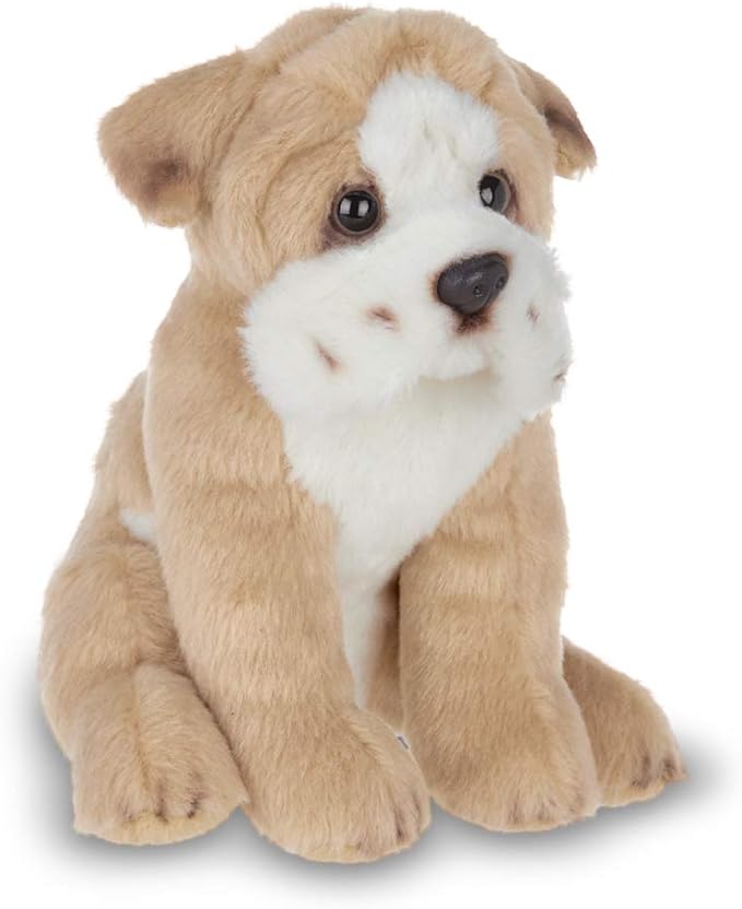 Bearington Lil' Tug Small Plush Bulldog Stuffed Animal Puppy Dog, 6.5 inches Toys
