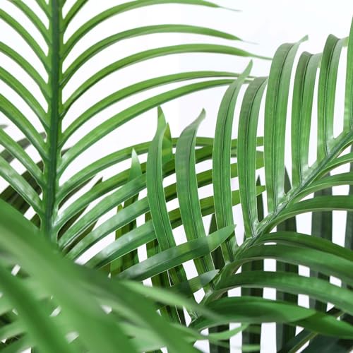 SOGUYI 8ft Outdoor Artificial Palm Tree - UV Resistant Tall Fake Tropical Golden Cane Plant for Patio, Poolside, Lawn, Indoor Decor - Large Faux Palm Tree, Set of 1