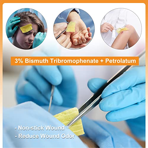 Carbou Medical Xeroform Petrolatum Dressing 5"x9", 25 Individual Pack, Non-Adherent Gauze Pads, Soft Fine Mesh Gauze Patch for Wound Care, Burns, Lacerations, Skin Grafts & Surgical Incisions