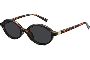 WOWSUN Retro Oval Sunglasses Womens Trendy Sun Glasses Sunnies UV400 Protection