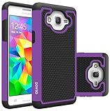 Galaxy On5 Case, OEAGO Samsung Galaxy On 5 Case Cover Accessories - Shock-Absorption Dual Layer Defender Protective Case Cover For Samsung Galaxy On5 G550 - Purple