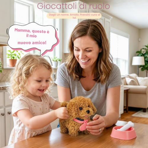 Dreamon Dog Barking and Walking Dog Toy Walking and Barking with Kennel Pet Care Accessories Gift Girl 3 4 5 Years Old