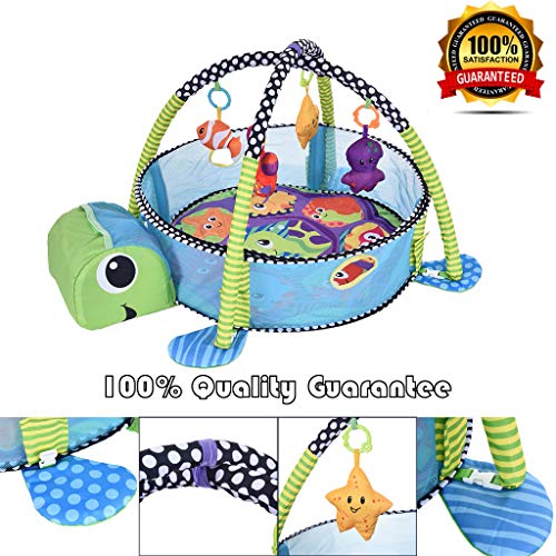 image for Youen Baby Activity Gym Play Mat Fitness Center Turtle Head Storage Pl