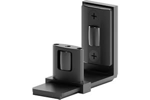 BONIKLUBA Sliding Barn Door Bottom Floor Guide, Adjustable U Shape Flexible Flush Design,Wall Mounted, Black