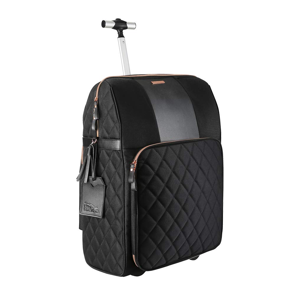 it cabin luggage black and rose gold