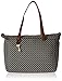 Fossil Rachel Top Zip Tote Bag, Black Stripe