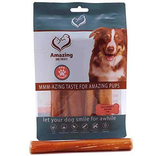 Bully Stick 6 Inch Premium Bully Stick Dog Chews (8 oz/Pack) Long