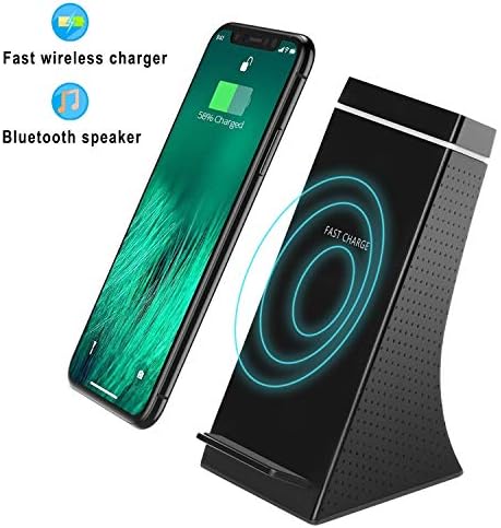 TKOOFN Fast Wireless Charger with Bluetooth Speaker,10W Fast Charging,Compatible with iPhone Xs, XS Max, XR, X, 8, 8Plus,Samsung Galaxy S9,S9+,S8,S8+,Note 9,8 and All Qi-Enabled Devices