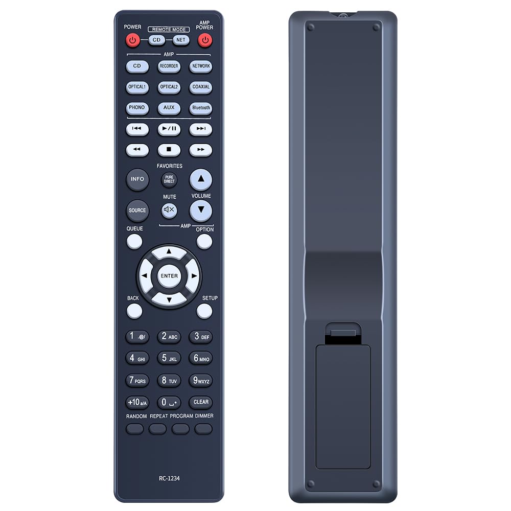 Replacement Remote Control RC-1234 for Denon CD Player DCD-600 DCD600 PMA-600NE PMA600NE for Denon Remote Control
