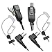 Covert Surveillance Headset Two Way Radio Earpiece Noise Canceling Transparent Security Headphones Walkie Talkie Earphone Compatible with 2 Pin Motorola Radio Devices-Pair