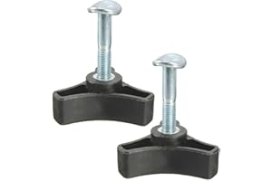 2Pcs Lawn Mower Handle Screws and Triangle Knob Nuts, Universal Replacement Parts for Garden Equipment