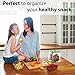 5 Reusable Storage Bags Extra Thick - Reusable Ziplock Bags Perfect for Food Storage, Snacks or Veggies–Premium Leak-Free Baggies for Travel or Make Up - Eco Friendly Large pack