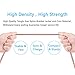 CONCAWAY 2 in 1 Lightning and Micro USB Cable, 3.3FT/1M Tangle Free Nylon Braided Charging/Sync Cables for iPhone/iPod/iPad and micro USB enable devices (rosegold)