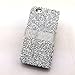 for iPhone 6S Plus Case,Vandot Diamond Shiny Glitter Sparkle Wallet Case Pattern PU Leather Magnetic Flip Folio Stand Shock-Proof Practical Cover Skin for iPhone 6S Plus/6 Plus 5.5 inch-Silver