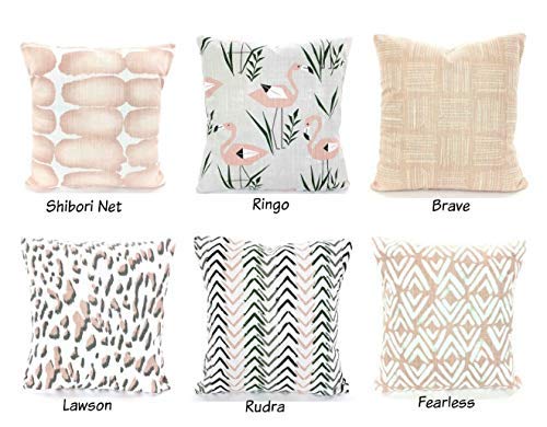 blush decorative pillows