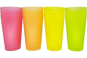 16 Oz Plastic Cup/Party Cup/Camping Cup/Outdoor Cup 12-Piece Set,Dishwasher Safe, BPA Free, Very Suitable for Toddlers and Ad