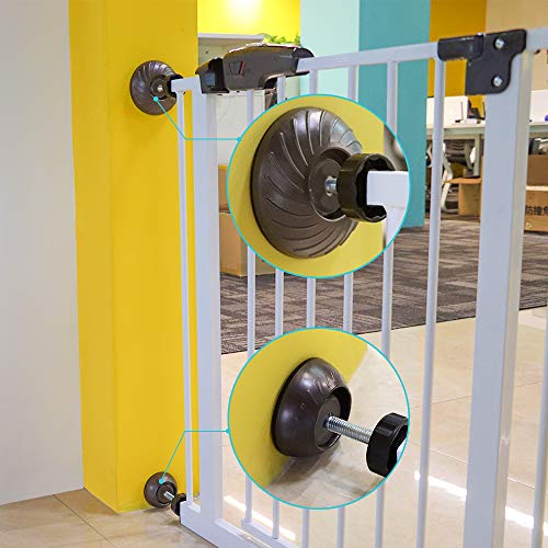 8MM Threaded Spindle Rods, PRObebi Pressure Gates Threaded Spindle Rods with Adjustment Wheel Baby Gate Accessories Spindle Screw Bolts, 4 Pack, Brown