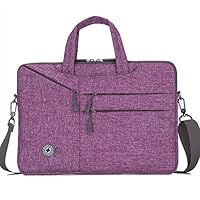 YOUPECK 13.3 Inch Laptop Sleeve Case Messenger Shoulder Bag Padded Nylon Shockproof Waterproof Briefcase for MacBook Air/Pro Retina, 2018 MacBook Pro 13/ Surface Pro/Notebook, Purple