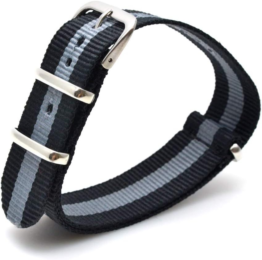 BUMVOR Watch Bands NATO Premium Ballistic Nylon Watch Strap Stainless Steel Buckle(16mm, 18mm, 20mm, 22mm, 24mm - Colorful)