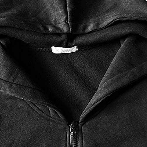 Clearance Forthery Men's Trench Coat with Hood Winter Warm Long Jacket Overcoat Cardigan(Black, US Size S = Tag M)