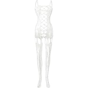 Sexy Fishnet Bodystocking Lingerie for Men Jumpsuit Lace Mesh Hollow Out Bodysuit Stretchy One Piece Rave Outfits