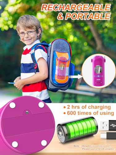 AFMAT PSX5 Electric Pencil Sharpener for Colored Pencils, Fully Automatic Robot Pencil Sharpener, Auto in & Out, Rechargeable Hands-Free Sharpener for 7-11.5mm Jumbo Pencils, Home, Classroom, Purple